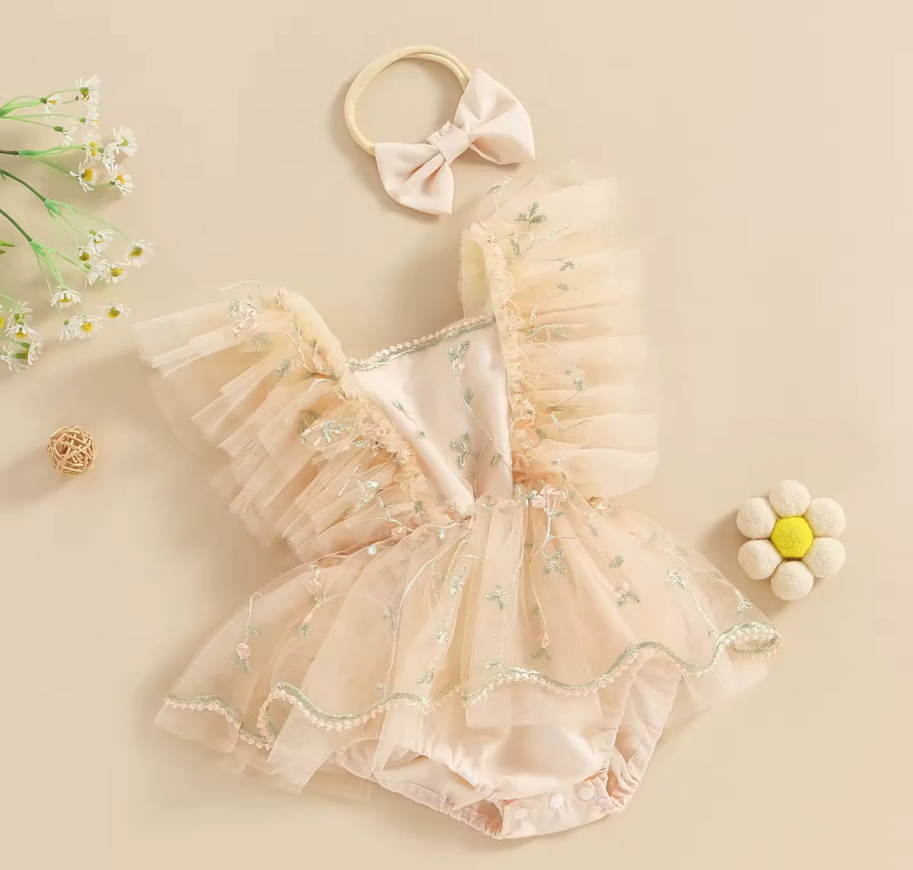 Vestido Flor Dorada