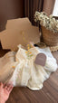 Vestido Floral marfil Tul Bordado – Edición Primavera | Vestido de Encaje | Ropa de bebé y niña | El Closet de Emma
