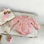 Vestido Body Rosa para Bebé con Encaje Floral 3D | Manga Larga para Cumpleaños y Sesiones de Fotos | Bodýs para Bebé | Ropa de bebé y niña | El Closet de Emma