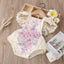 Enterizo de encaje con flores bordadas en color lila | | Ropa de bebé y niña | El Closet de Emma