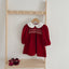Vestido Rojo Clásico con Cuello Blanco – Colección Encanto de Navidad 🎄👑 | | Ropa de bebé y niña | El Closet de Emma