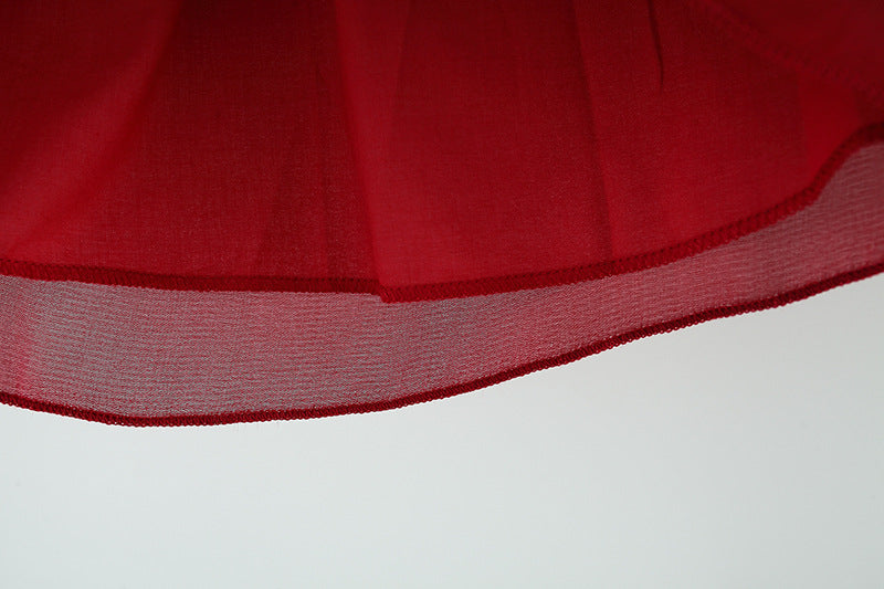 Vestido Rojo con Lazo Marfil – Colección Magia de Navidad 🎀🎄