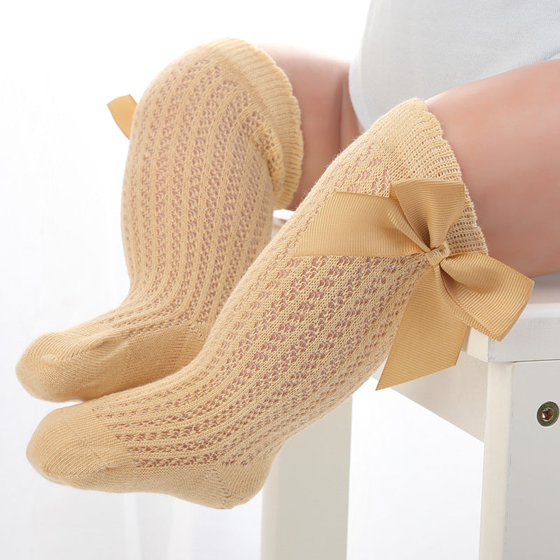 Medias Caladas con Lazo para Bebé – Modelo Classic Lace Bow