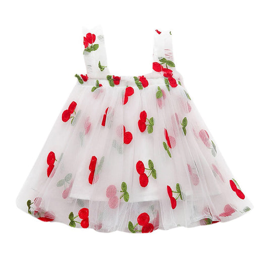 Vestido de Tul con Cerezas Bordadas – Modelo Cherry Sweet