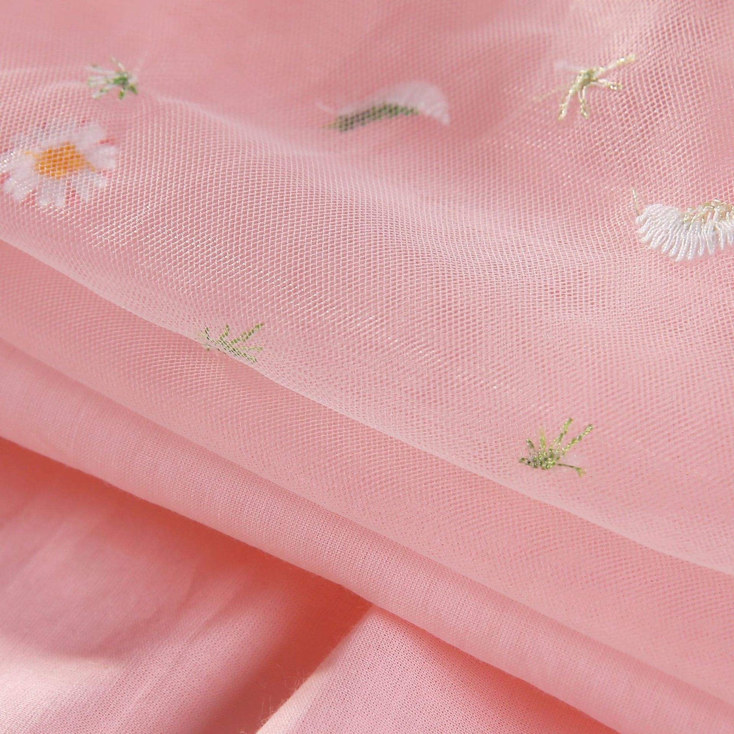 Vestido “Melocotón de Primavera” – Encanto Floral en Tul Bordado