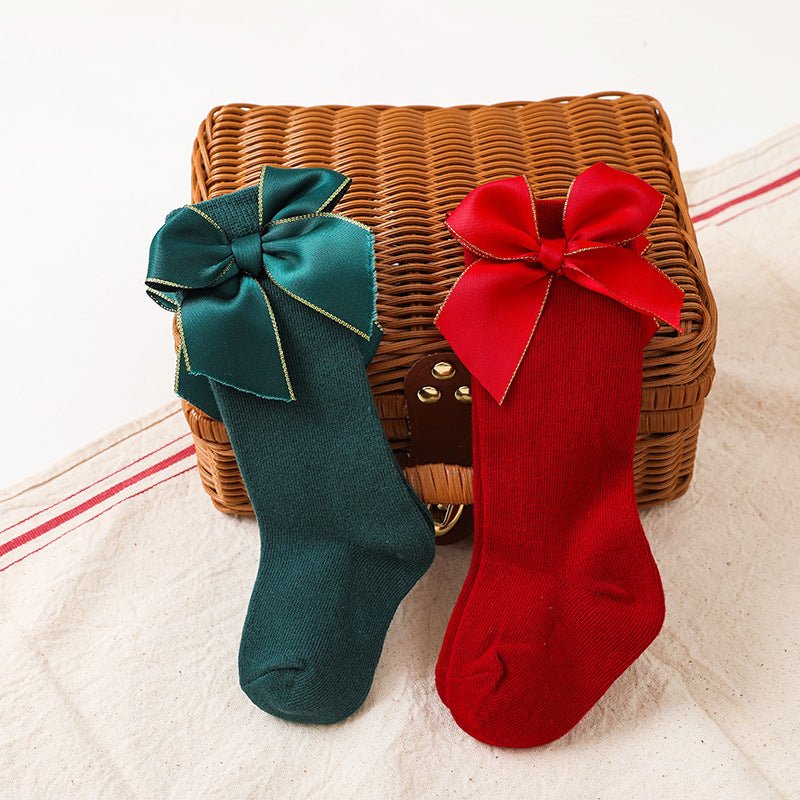 Medias con Lazo Navideño – Colección Alegría de Navidad 🎄✨