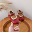 Zapatos Rojos con Encaje – Colección Clásica Vintage | Zapatos niña | Ropa de bebé y niña | El Closet de Emma