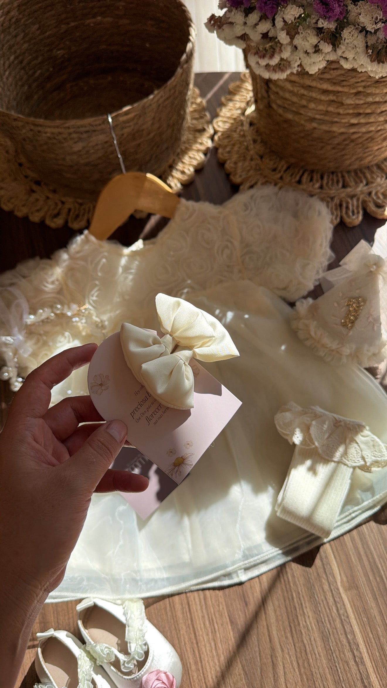 Vestido outfit rose de marfil