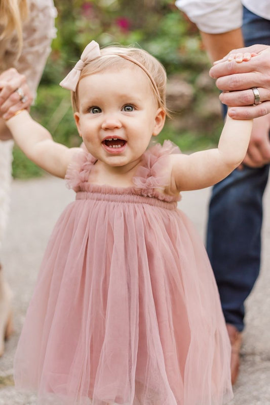 Vestido Rosado de Tul – Modelo Rosa Vintage
