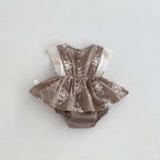 Body Floral Café con Encaje – Modelo Terra Lace