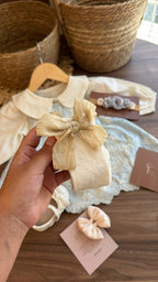 Vestido outfit Dulce Herencia Celeste | | Ropa de bebé y niña | El Closet de Emma