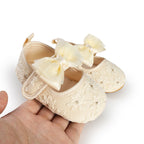 Zapatos Amarillo de Encaje con Lazo para Bebé | Elegantes y Suaves