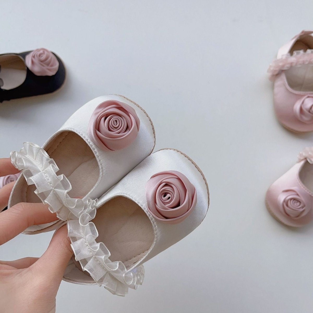 Zapatos Perla Rosé. | zapatos bebés | Ropa de bebé y niña | El Closet de Emma
