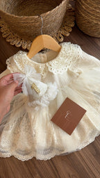 Outfit vestido de Princesa Marfil | | Ropa de bebé y niña | El Closet de Emma
