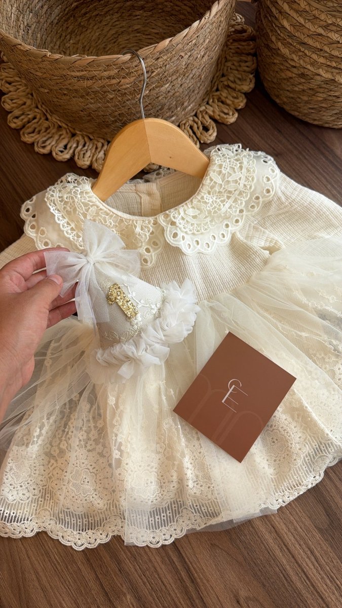 Outfit vestido de Princesa Marfil | | Ropa de bebé y niña | El Closet de Emma