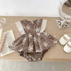 Body Floral Café con Encaje – Modelo Terra Lace