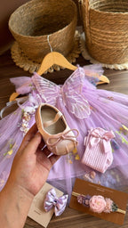 Vestido Ensemble Aurora Encantada en Violeta | | Ropa de bebé y niña | El Closet de Emma