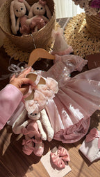 Vestido outfit Bella en Rosa | | Ropa de bebé y niña | El Closet de Emma