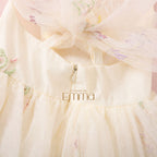 Vestido Floral Crema Tul Bordado – Edición Primavera