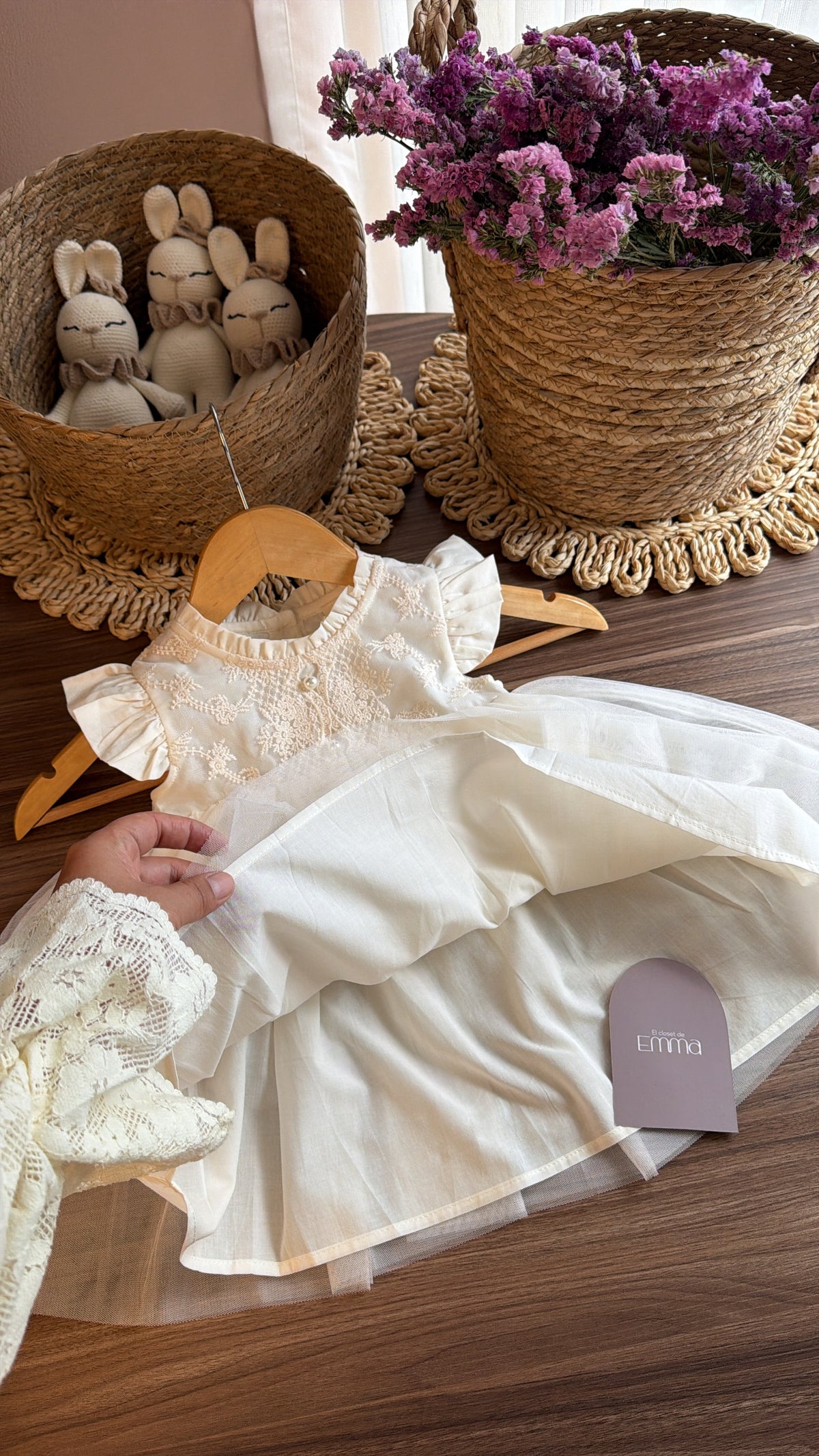 Set de Bautizo para Bebé Niña | Vestido Elegante con Accesorios