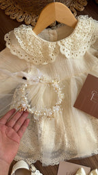 Outfit vestido de Princesa Marfil | | Ropa de bebé y niña | El Closet de Emma