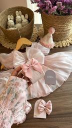 Outfit Princesita Vintage Rosa Empolvado | 1 Año