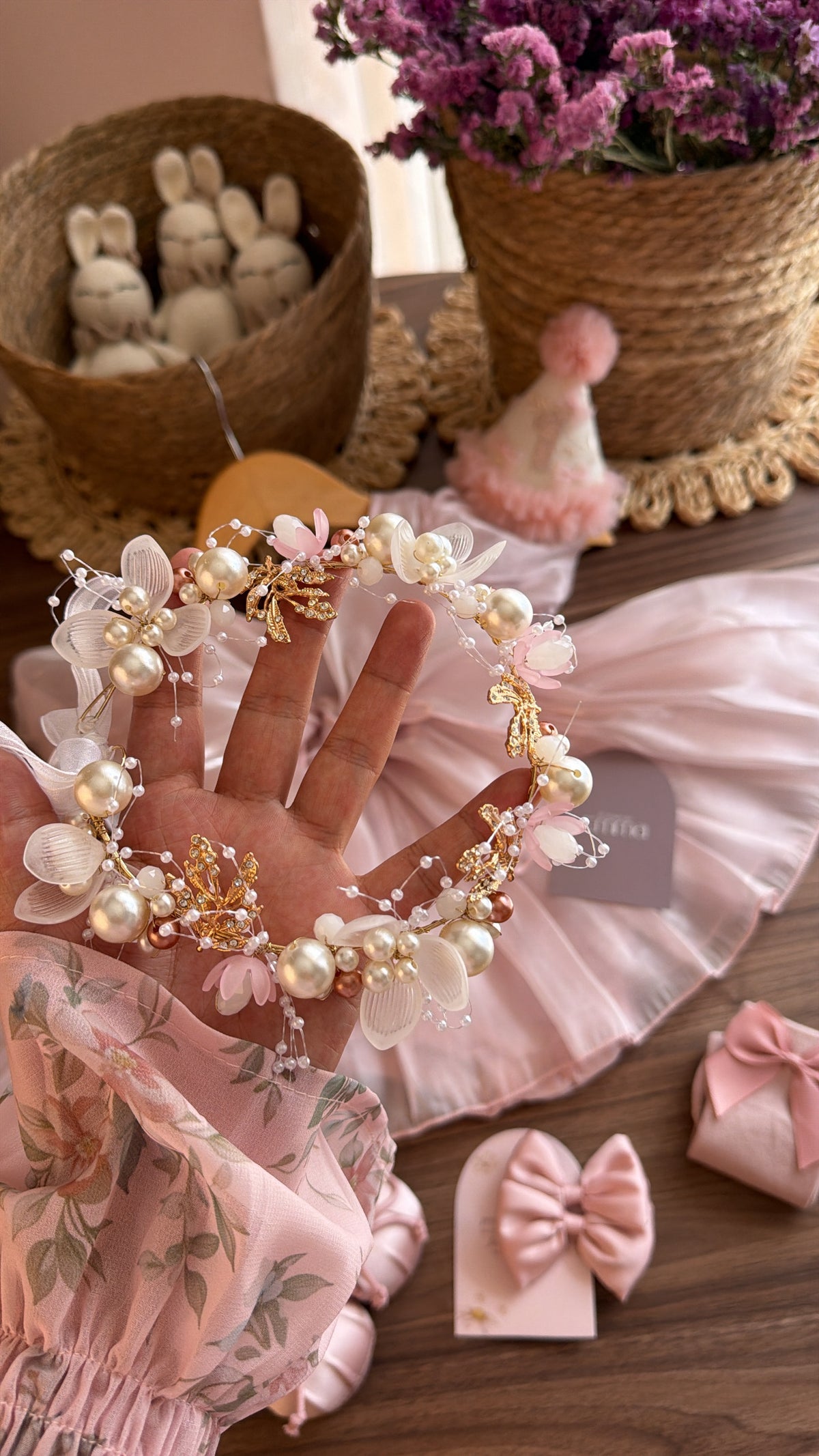 Outfit Princesita Vintage Rosa Empolvado | 1 Año