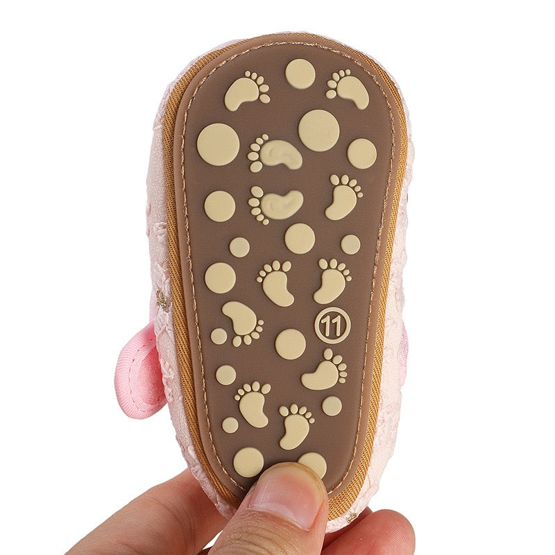 Zapatos Amarillo de Encaje con Lazo para Bebé | Elegantes y Suaves