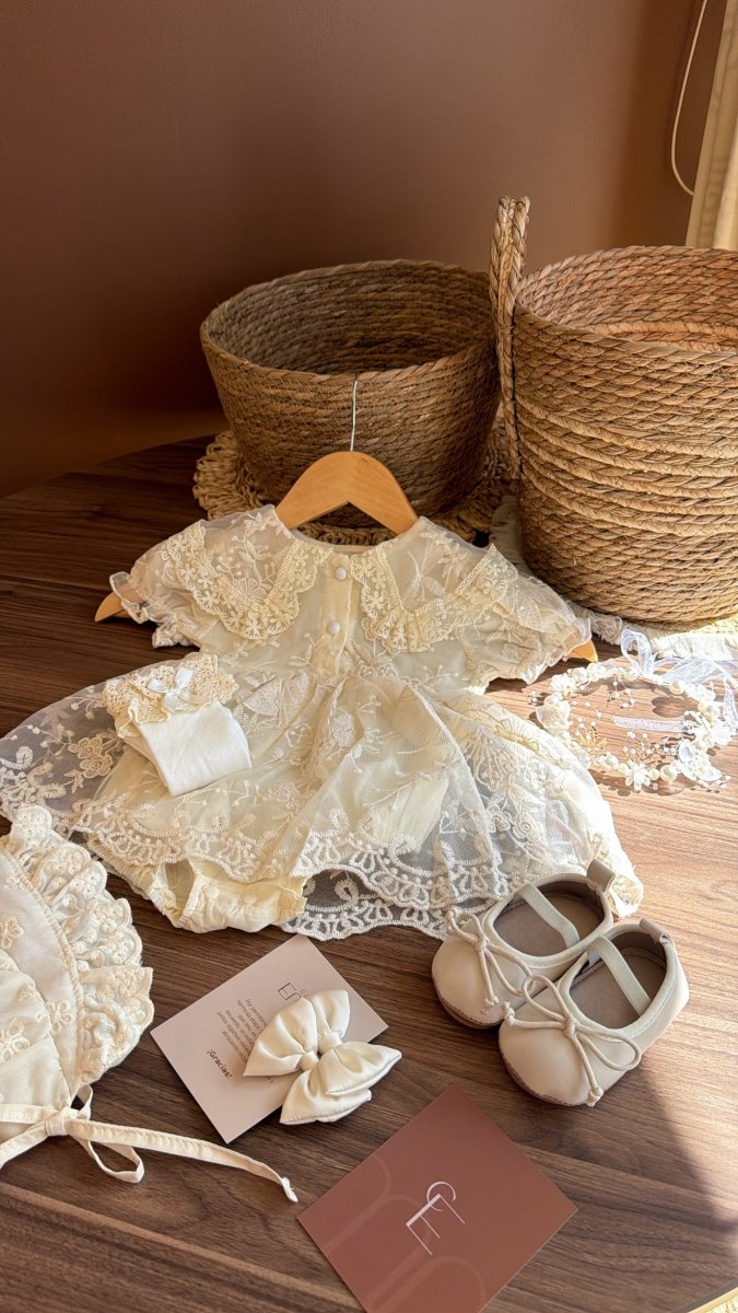 Vestido Outfit Élégance Marfil | | Ropa de bebé y niña | El Closet de Emma