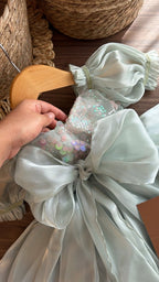Vestido Bebé Elegante Verde Menta | | Ropa de bebé y niña | El Closet de Emma