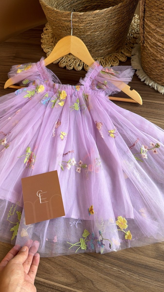 Vestido Ensemble Aurora Encantada en Violeta | | Ropa de bebé y niña | El Closet de Emma