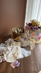 Outfit Hada del Bosque Encantado para Bebé Niña | Vestido Bordado con Kit de Alitas y Accesorios Completos