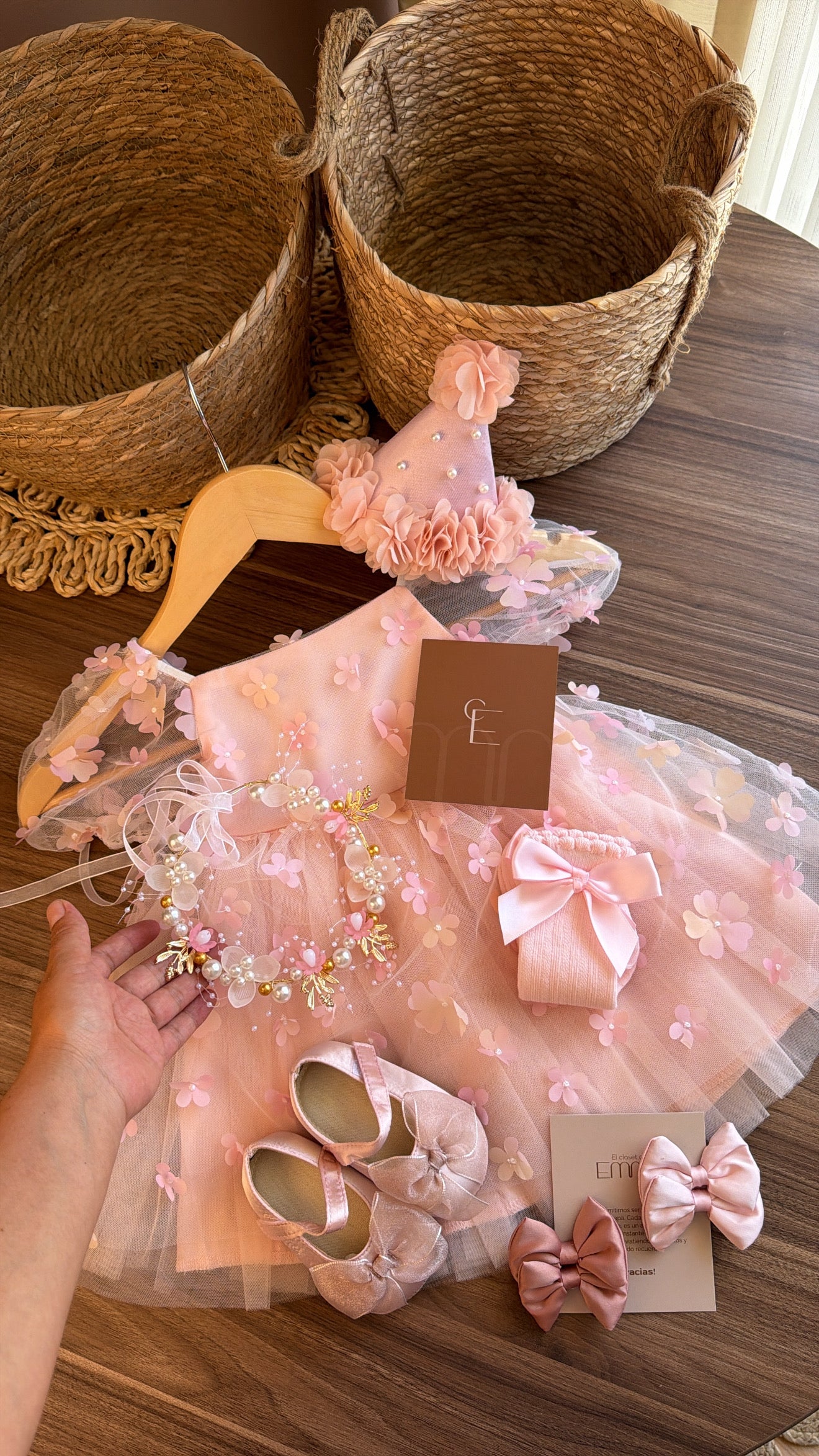 Vestido Princesa Floral Rosa