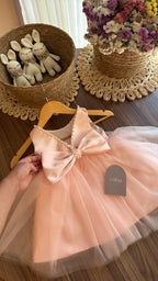 Outfit Elegante para Bebé Niña en Tono rosa con Vestido de Tul, Zapatos y Tiara | El Clóset de Emma | | Ropa de bebé y niña | El Closet de Emma