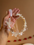 Corona Perlas y Flores – Colección Encanto de Hadas 🌸👑