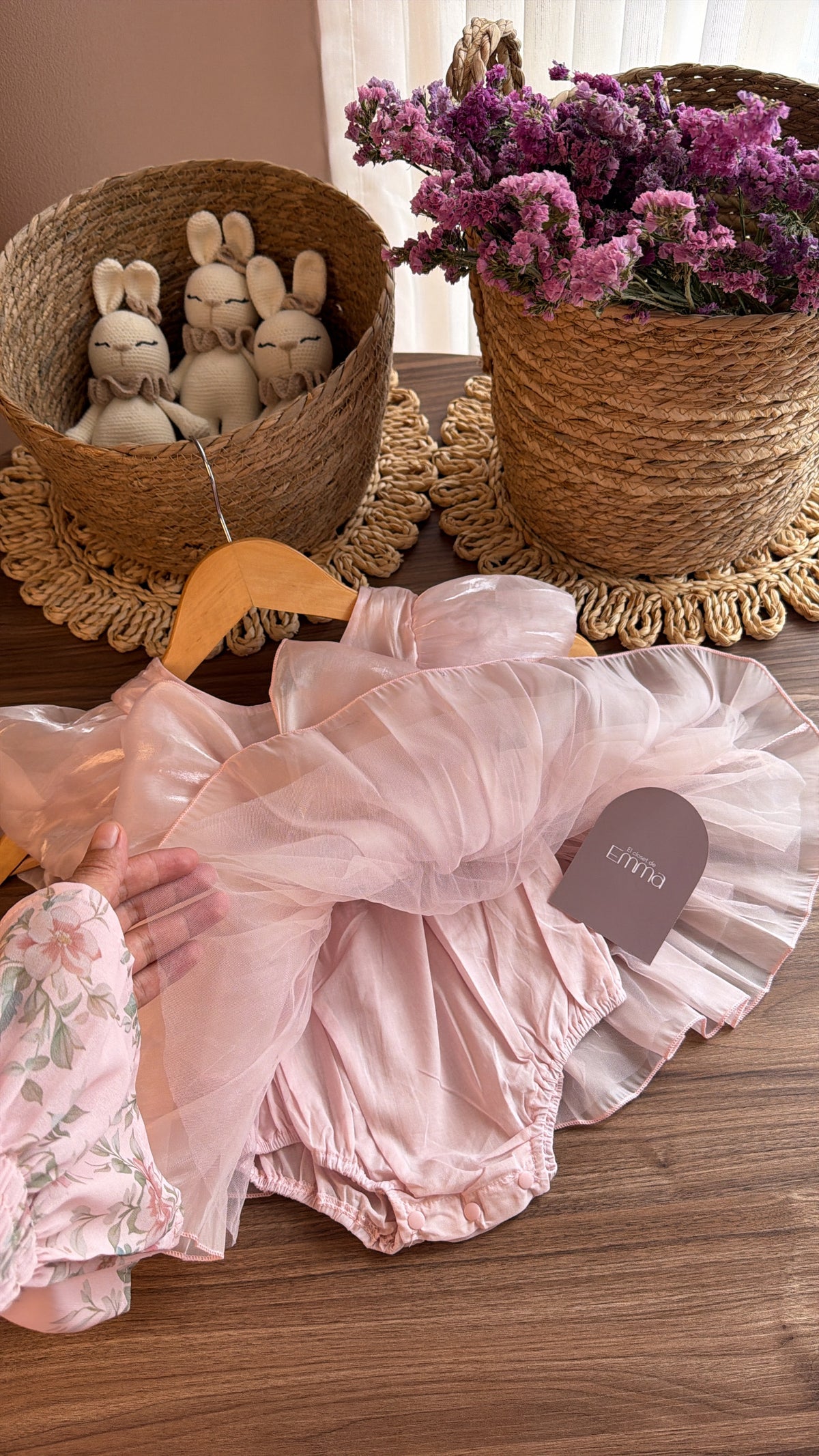 Outfit Princesita Vintage Rosa Empolvado | 1 Año