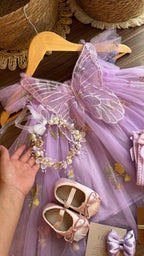 Vestido Ensemble Aurora Encantada en Violeta | | Ropa de bebé y niña | El Closet de Emma