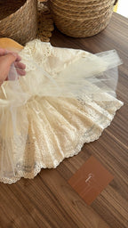 Outfit vestido de Princesa Marfil | | Ropa de bebé y niña | El Closet de Emma