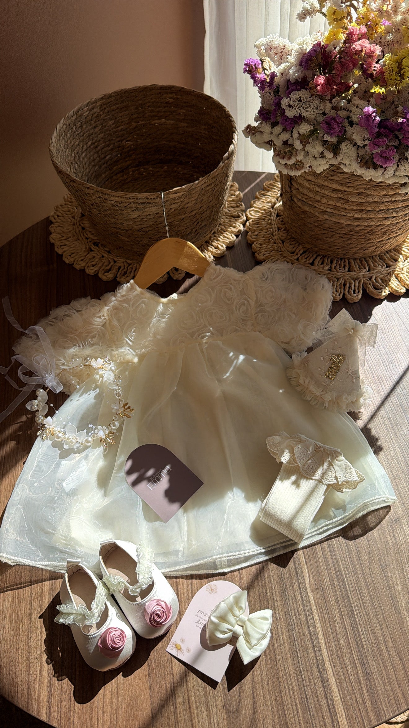 Vestido outfit rose de marfil