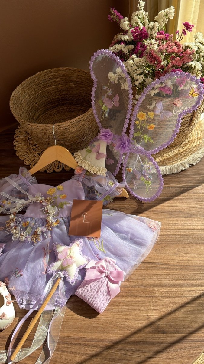 Vestido outfit sueño de hada lavanda | | Ropa de bebé y niña | El Closet de Emma