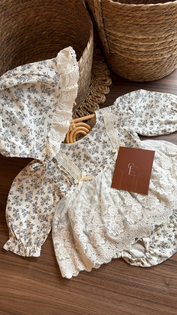 Vestido conjunto Encanto de Primavera | | Ropa de bebé y niña | El Closet de Emma