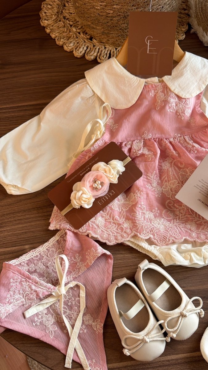 Vestido outfit jardín de vainilla | | Ropa de bebé y niña | El Closet de Emma