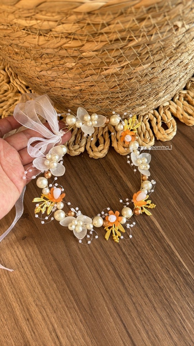 Tiara de perlas | Diademas, coronas | Ropa de bebé y niña | El Closet de Emma