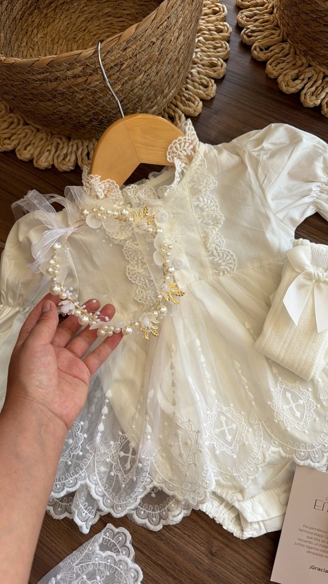 Outfit “vestido Blanca Ilusión” | | Ropa de bebé y niña | El Closet de Emma