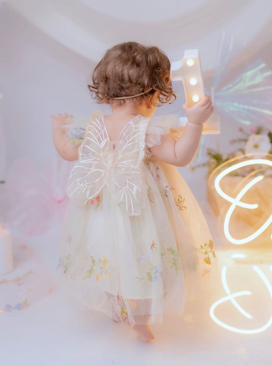 Vestido Mariposa para Bebé Niña| para Cumpleaños y Sesión de Fotos | Vestido | Ropa de bebé y niña | El Closet de Emma Imagen principal del producto