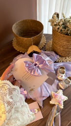 Outfit Princesa Lavanda Vintage para Bebé | Vestido Elegante con Accesorios | | Ropa de bebé y niña | El Closet de Emma