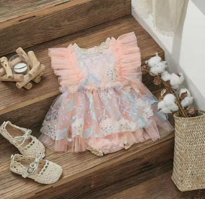 Vestido Bloom de Tul Bordado