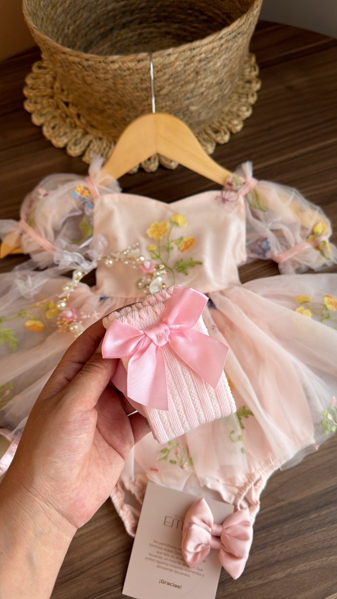 Emma Hada Rosé | Vestido de Encaje | Ropa de bebé y niña | El Closet de Emma