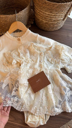 Vestido outfit Emma perla | | Ropa de bebé y niña | El Closet de Emma