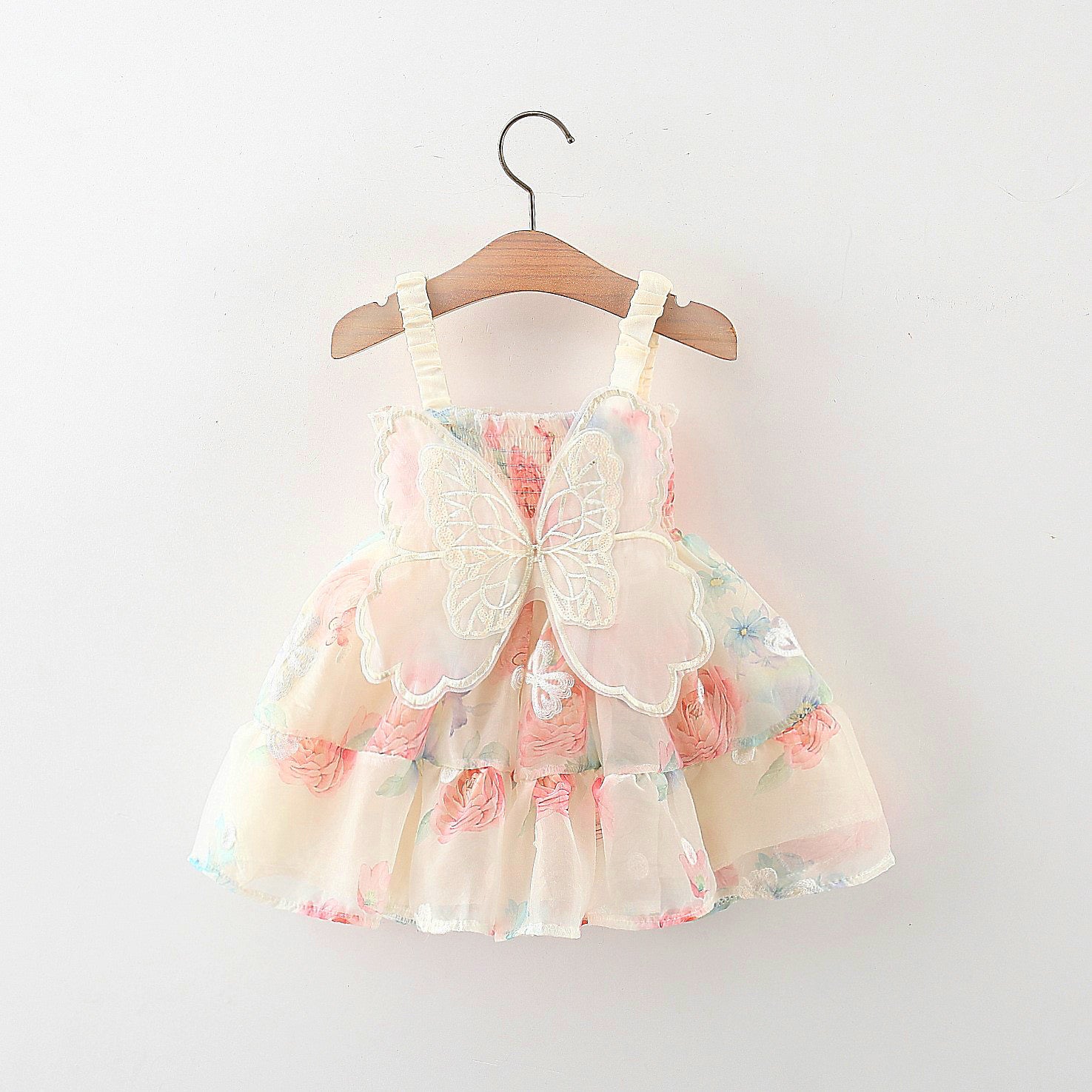 Vestido Hada de Mariposa – Edición Floral Pastel